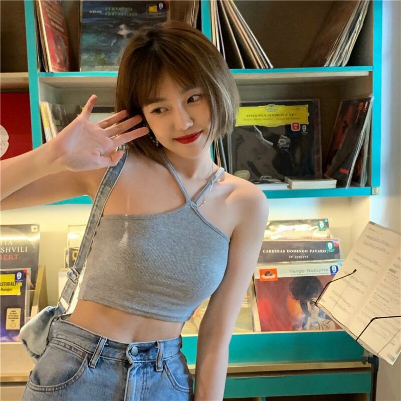 ÁO KIỂU CỔ DÂY YẾM ÁO CROPTOP FORM 45KG(C)