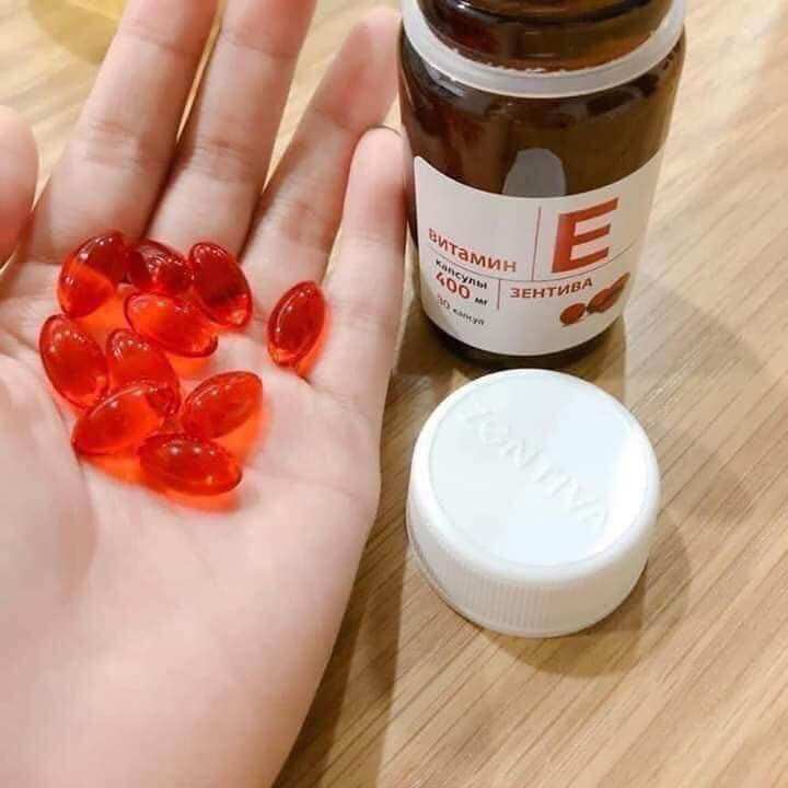 Vitamin E đỏ nga 400mg CHUẨN AUTH đẹp da