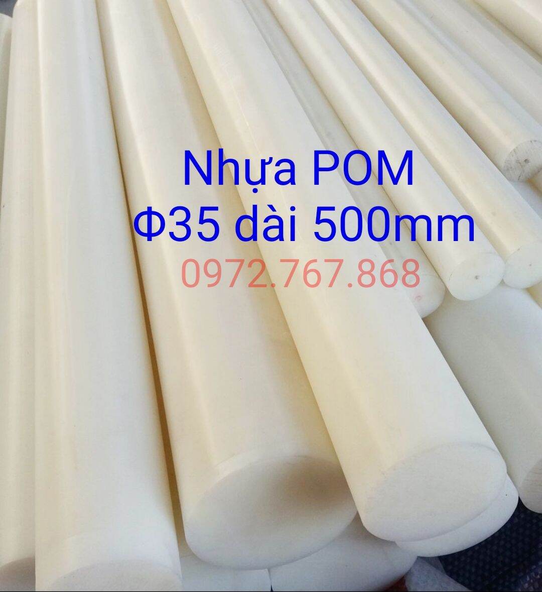 Nhựa POM 35*500 (đường kính ngoài 35mm, dài 500mm)