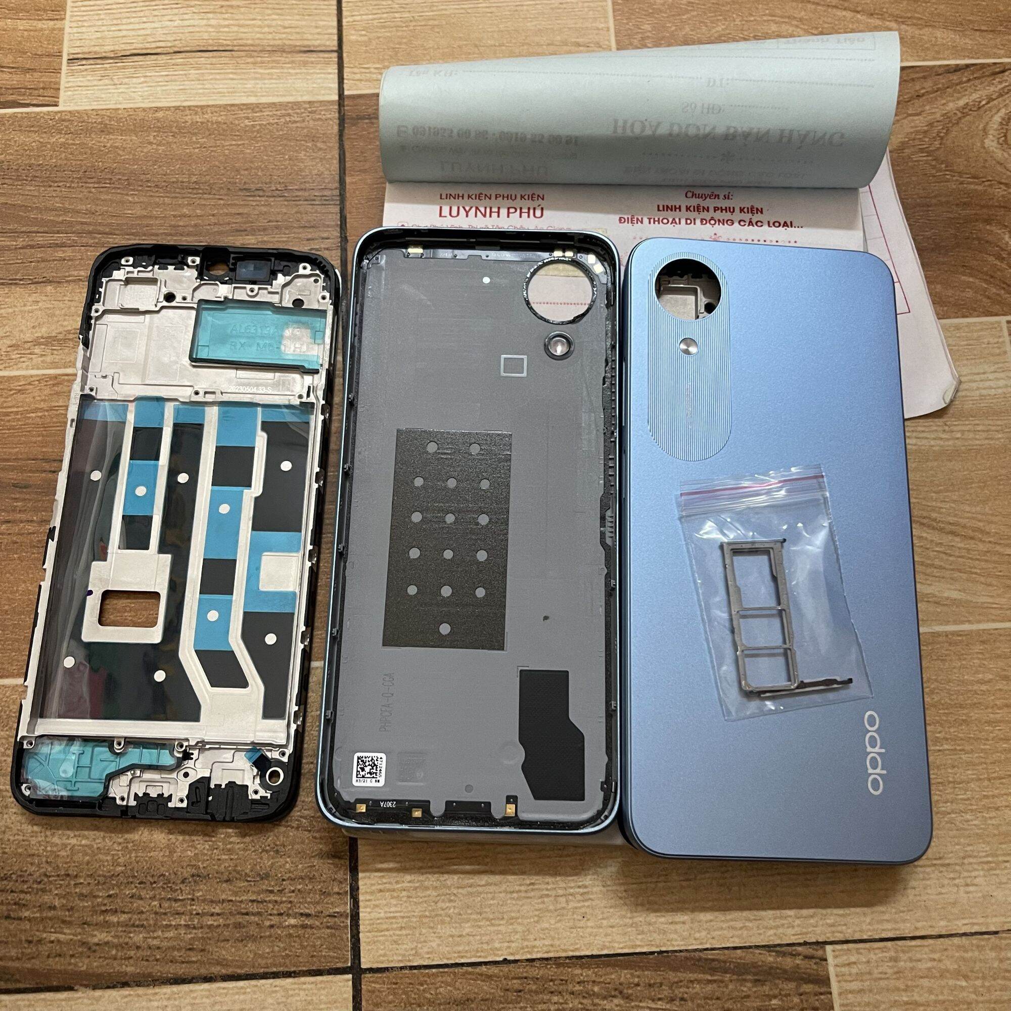Vỏ oppo A17K có khay sim khung sườn(ảnh thật)