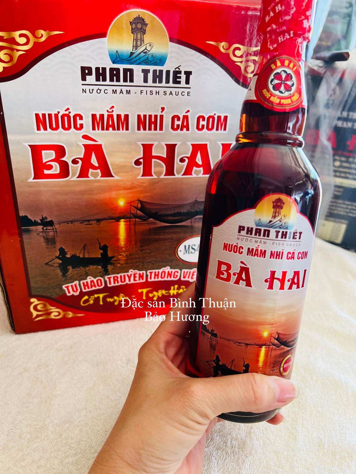 NƯỚC MẮM BÀ HAI MS40B - PHAN THIẾT, CHAI THỦY TINH ( 6 chai x 500 ml )