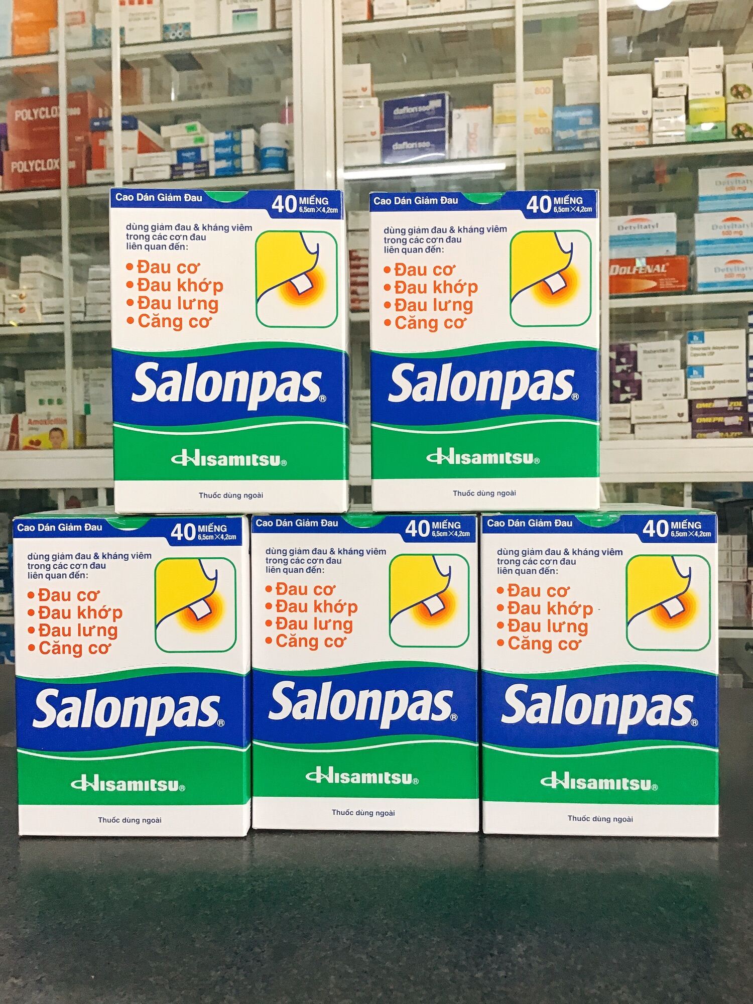 COMBO cao dán giảm đau SALONPAS chính hãng, date xa nhất.