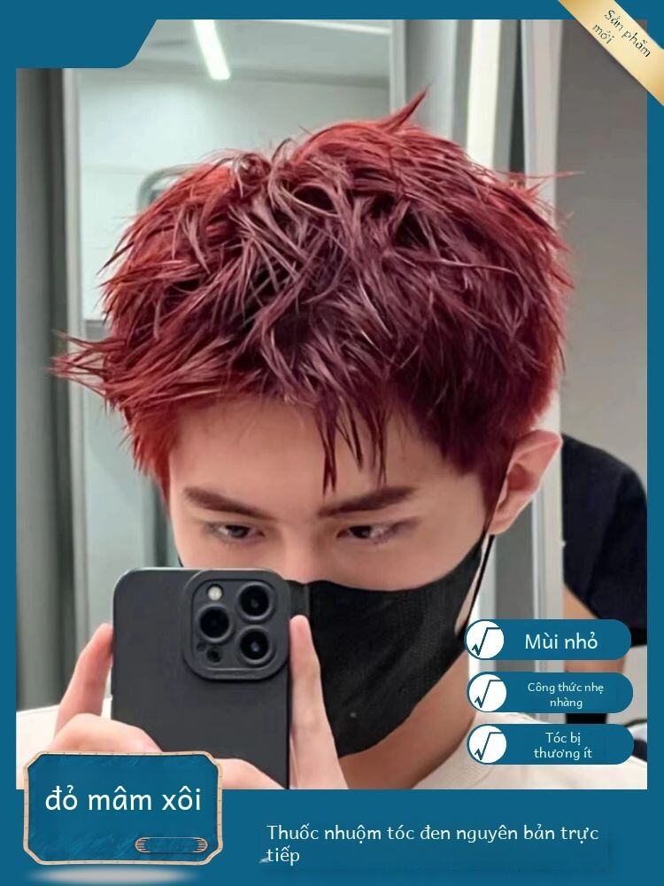 Thuốc Nhuộm Tóc Màu Đỏ Raspberry Màu Be Dành Cho Nam Thực Vật No-p漂 Màu Đen Chất Tạo Màu Tóc Tự Nhiê