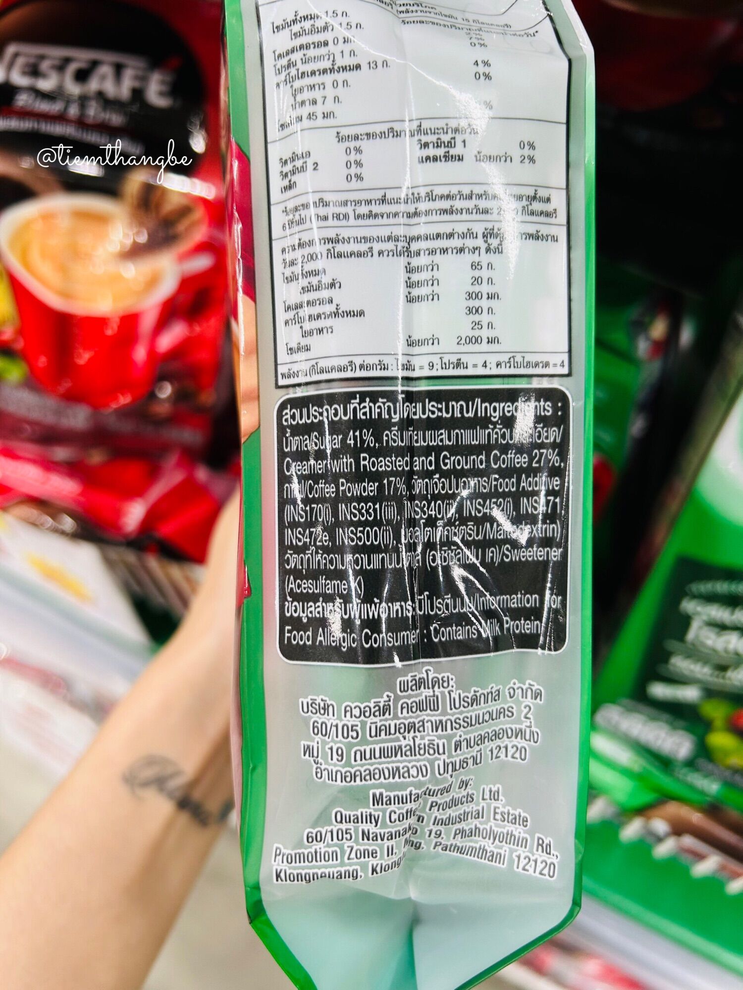 [HÀNG SIÊU THỊ THÁI] Cafe Sữa Nescafe Blend & Brew Cực Thơm Bịch 27 Gói Nhỏ