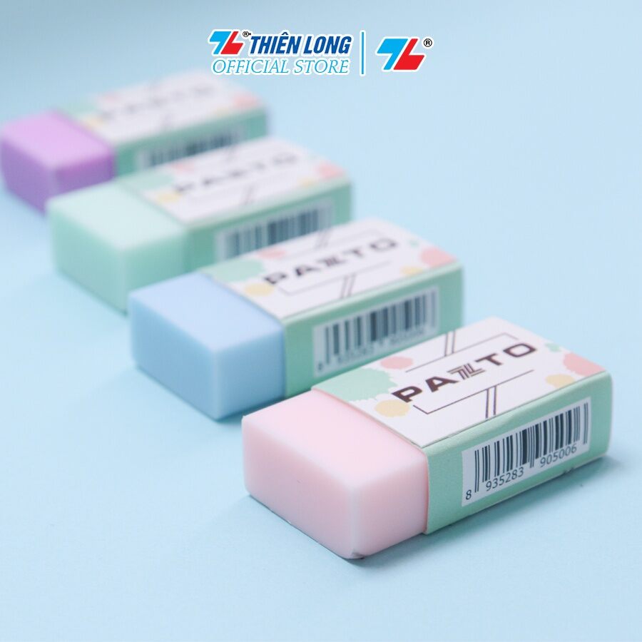 Combo 5 cục gôm tẩy màu pastel Thiên Long chính hãng siêu mềm dẻo