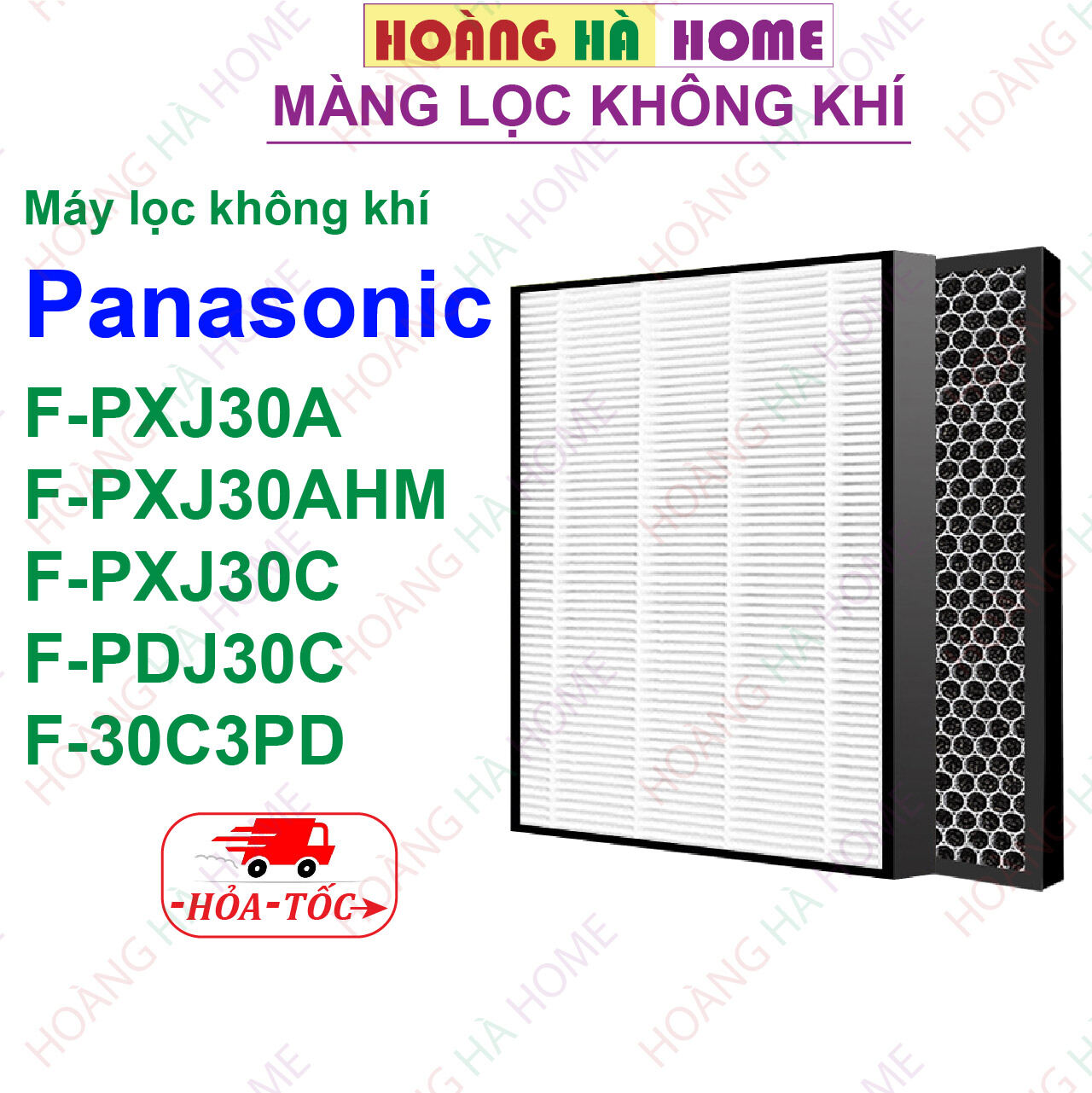 Màng lọc không khí panasonic f-pxj30a pxj30c pxj30ahm pdj30c 30cpd, màng lọc hepa panasonic, màng lọc than hoạt tính panasonic