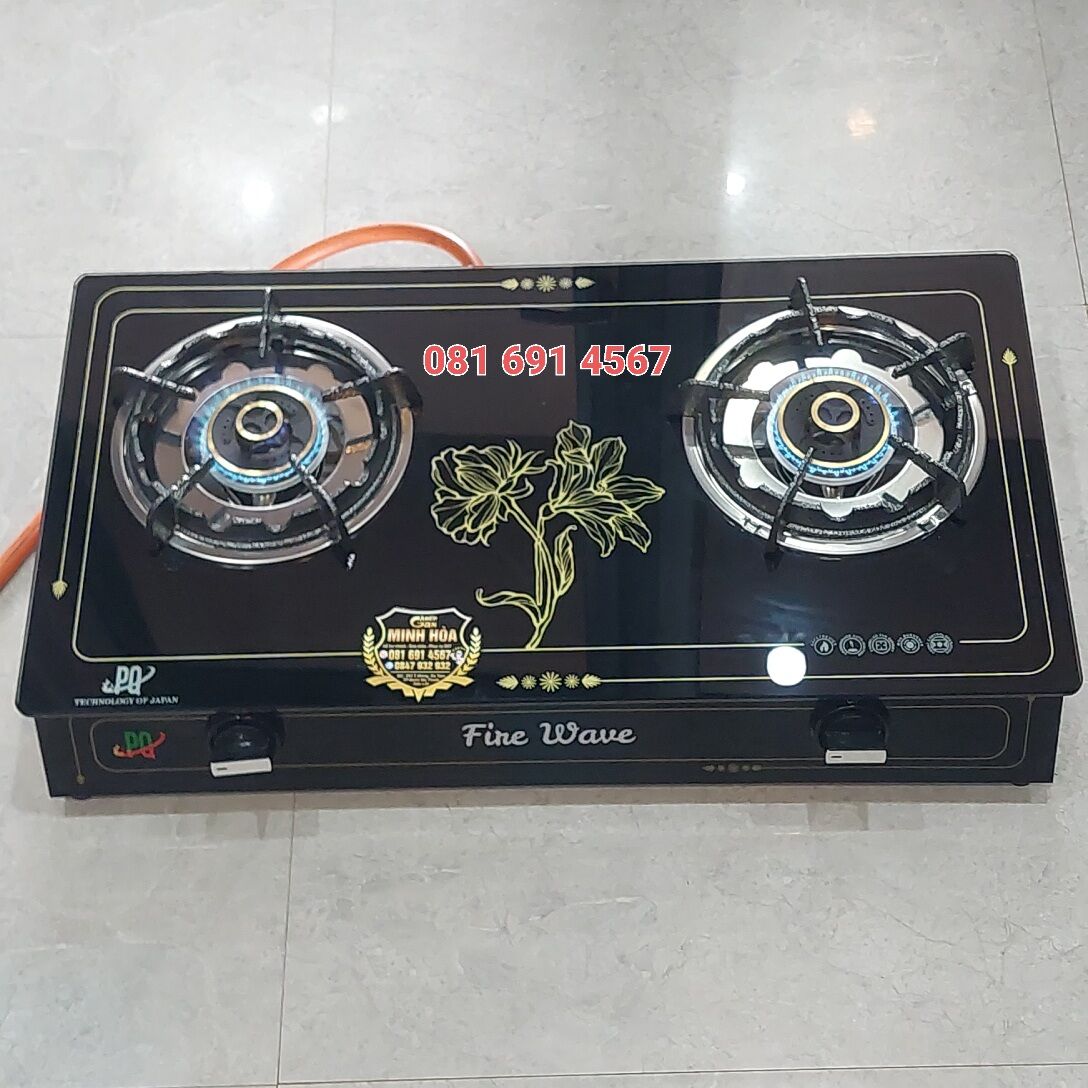 Bếp gas đôi kính 3D cường lực , sang trọng giá bình dân