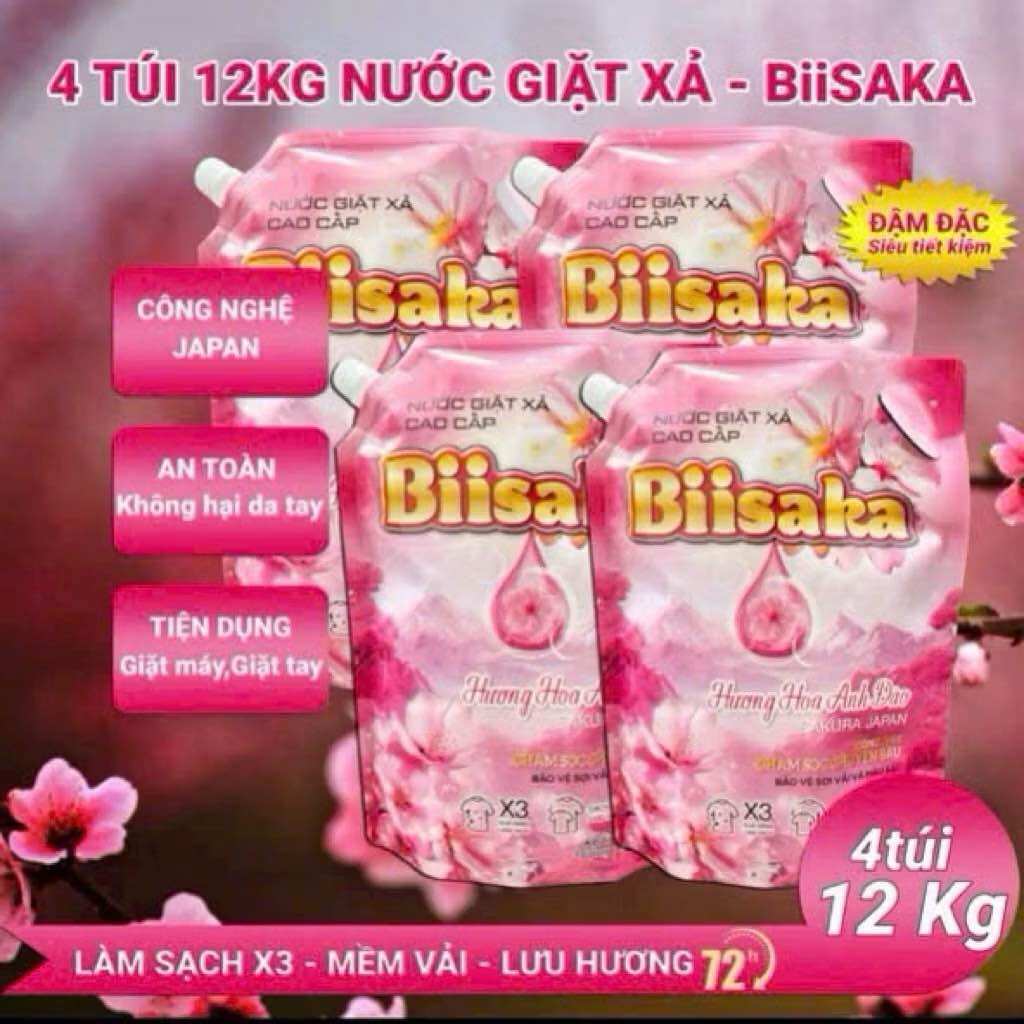 12kg of Premium Biisaka Laundry Detergent with Cherry Flower Scent
