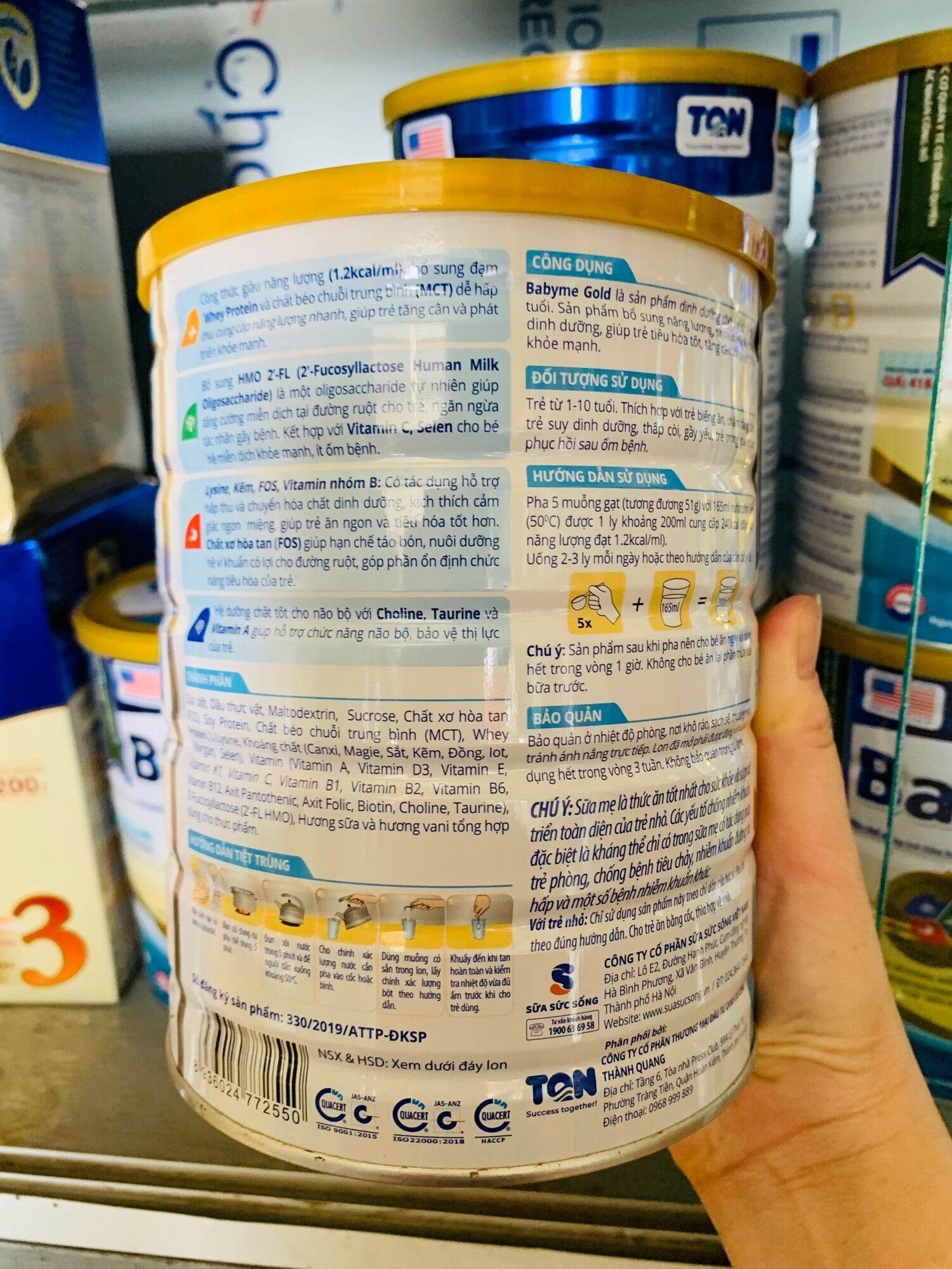 SỮA BABYME GOLD 900g