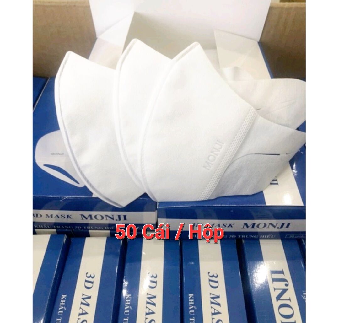 Khẩu trang 3D Mask MONJI hộp 50 cái