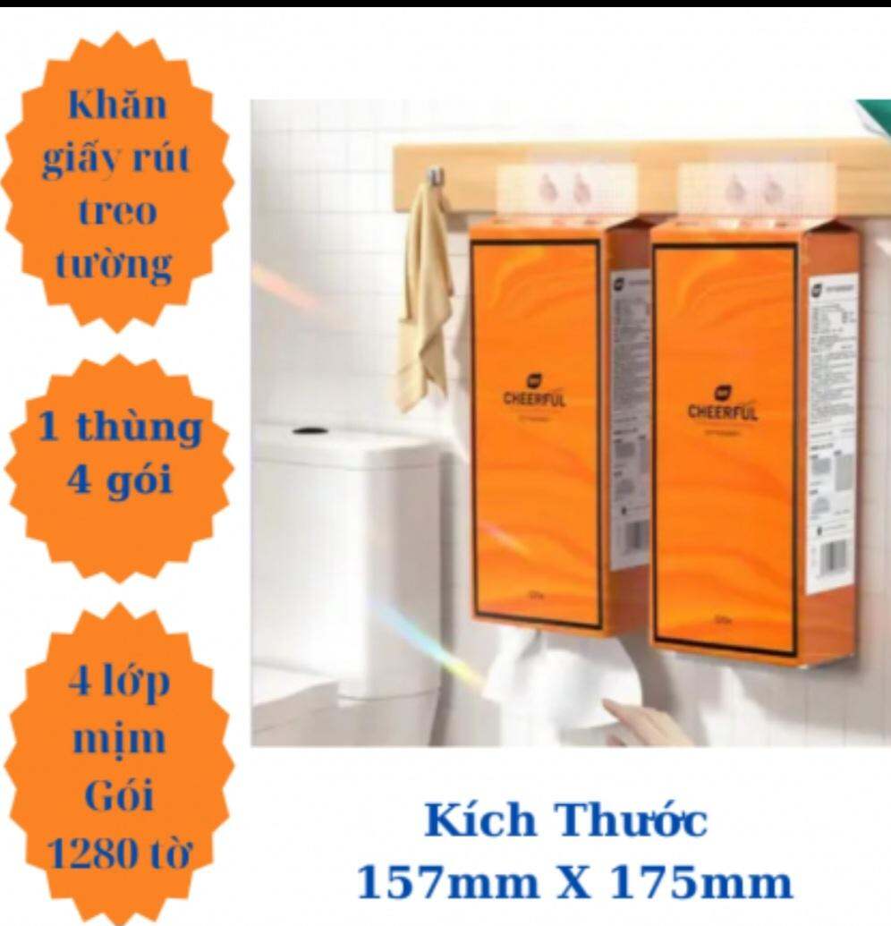khăn giấy rút  Natural treo tường 1 thùng 4 bịch ( 157x175cm)