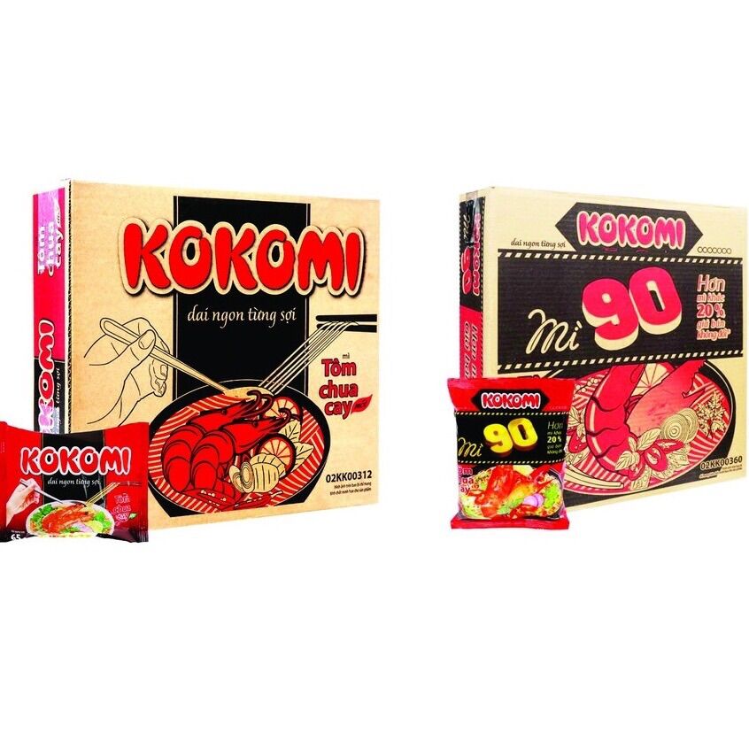 Thùng 30 gói Kokomi đại tôm chua cay 90g