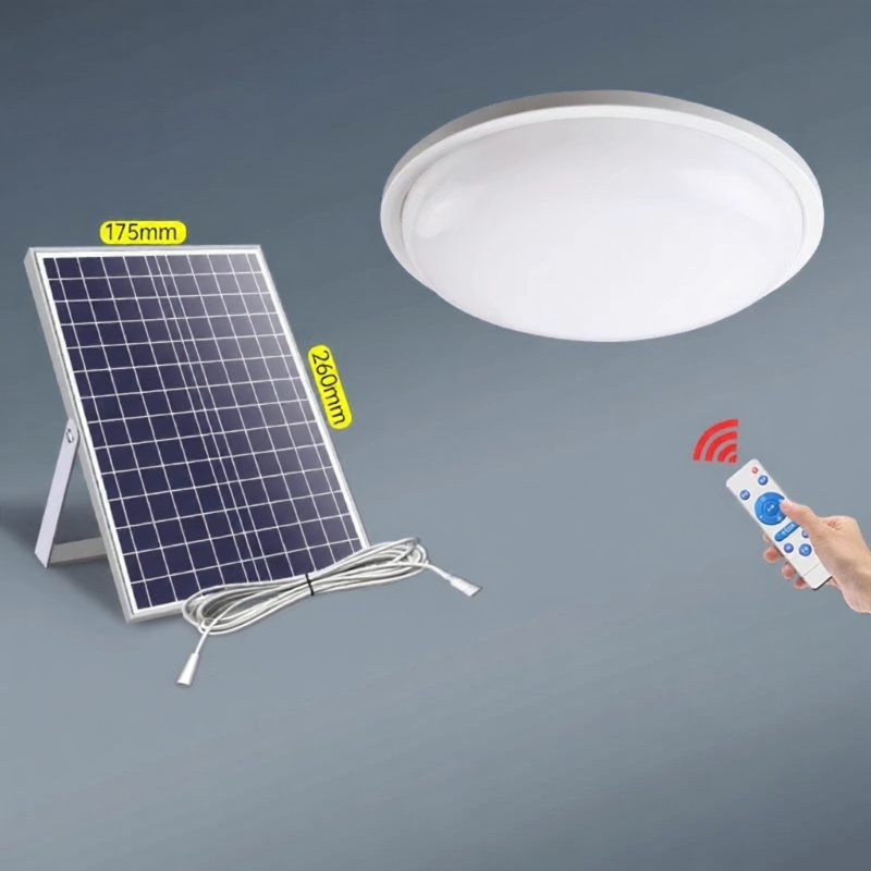 Đèn Trần Năng Lượng Mặt Trời Công Suất Cao Sáng