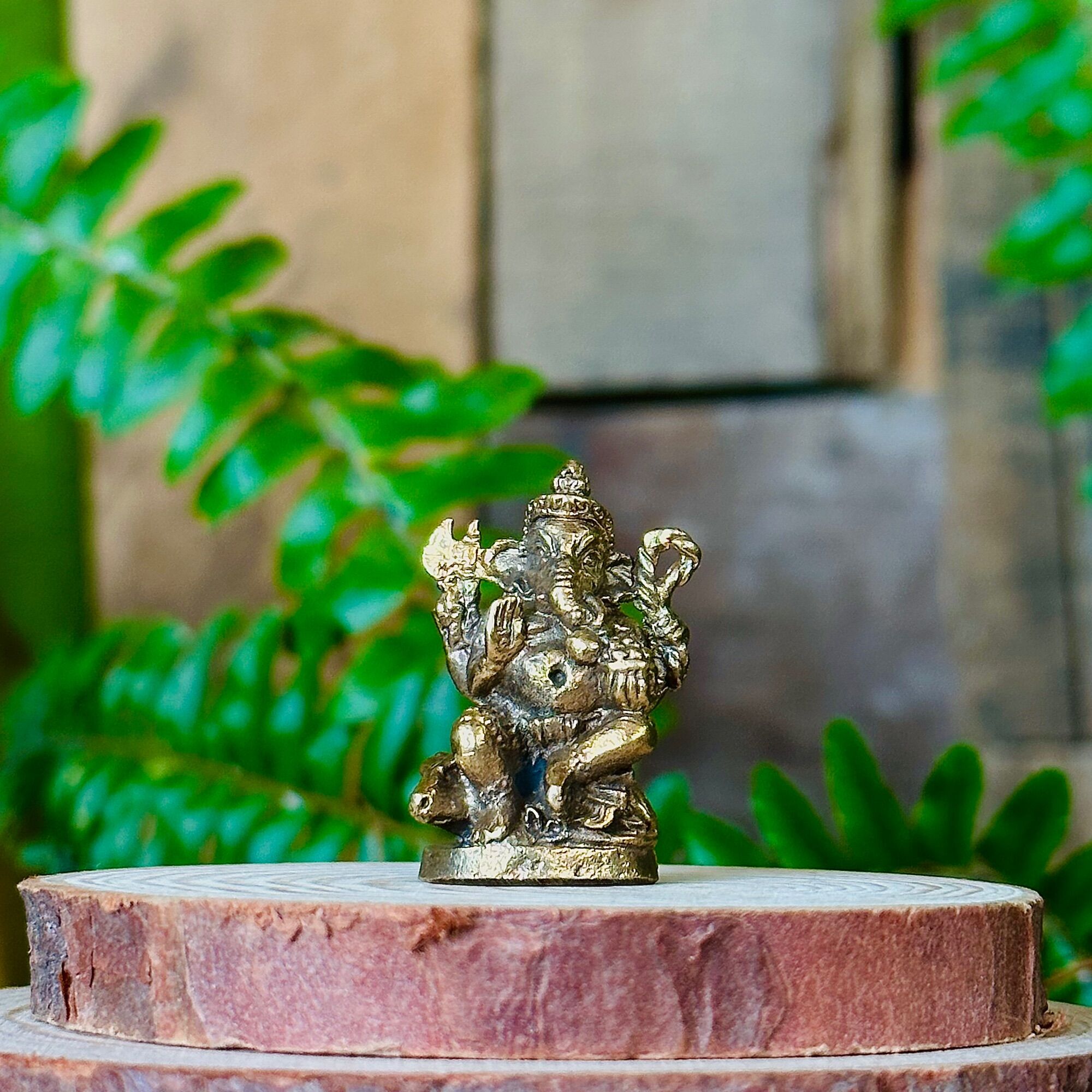 Thần Voi Ganesha - Tượng đồng phong thuỷ mini Thái Lan