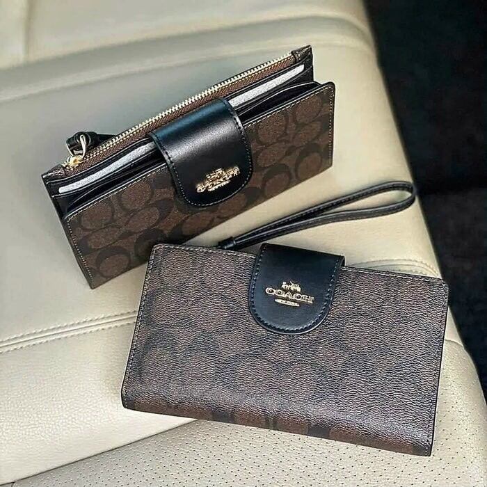 VÍ COACH TECH PHONE WALLET da thật xịn xò