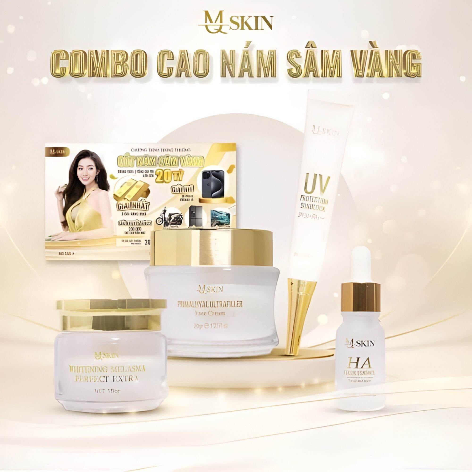 Combo kem face cao nám sâm vàng mq skin