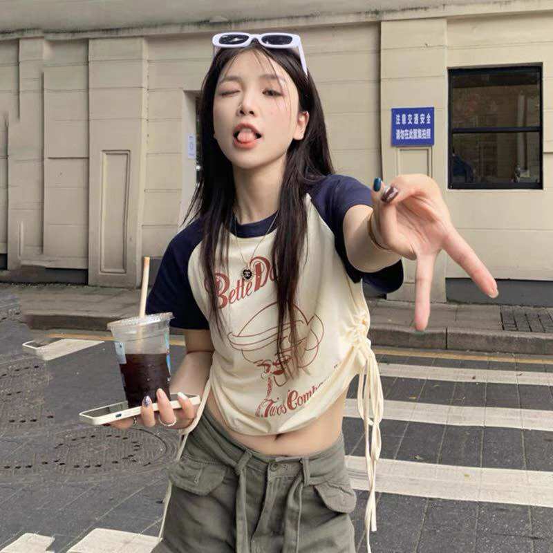 Áo croptop rút dây 2 bên bette dawn