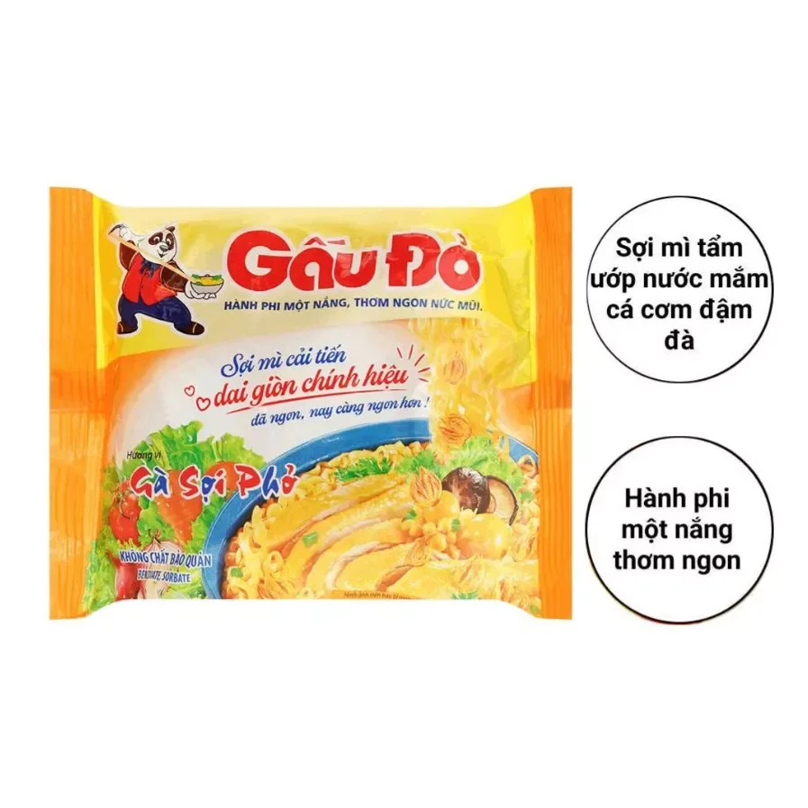 Mì gấu đỏ gà sợi phở 15 gói