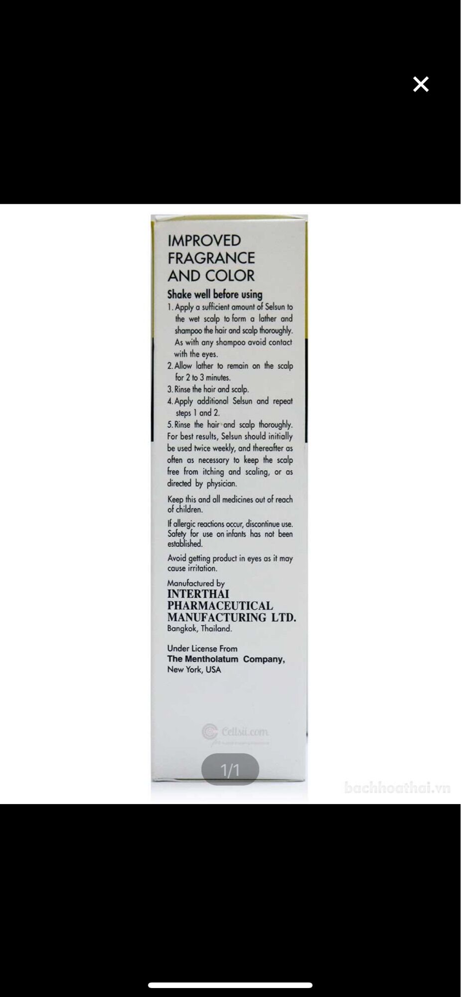 dầu gội gàu selsun 120ml thái lan