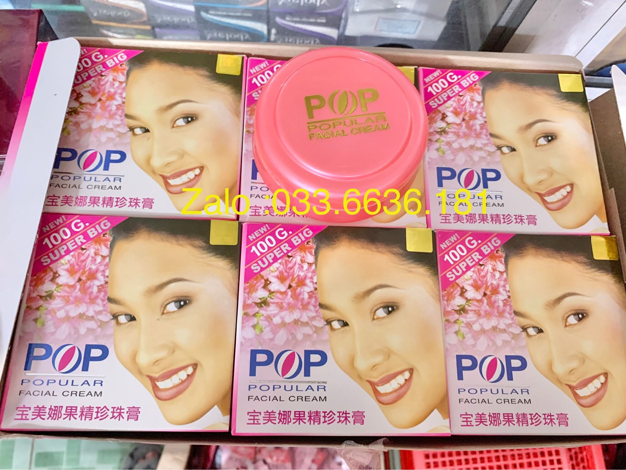 Nguyên lố 12 hủ kem pop thái lan hủ 100g loại rẻ