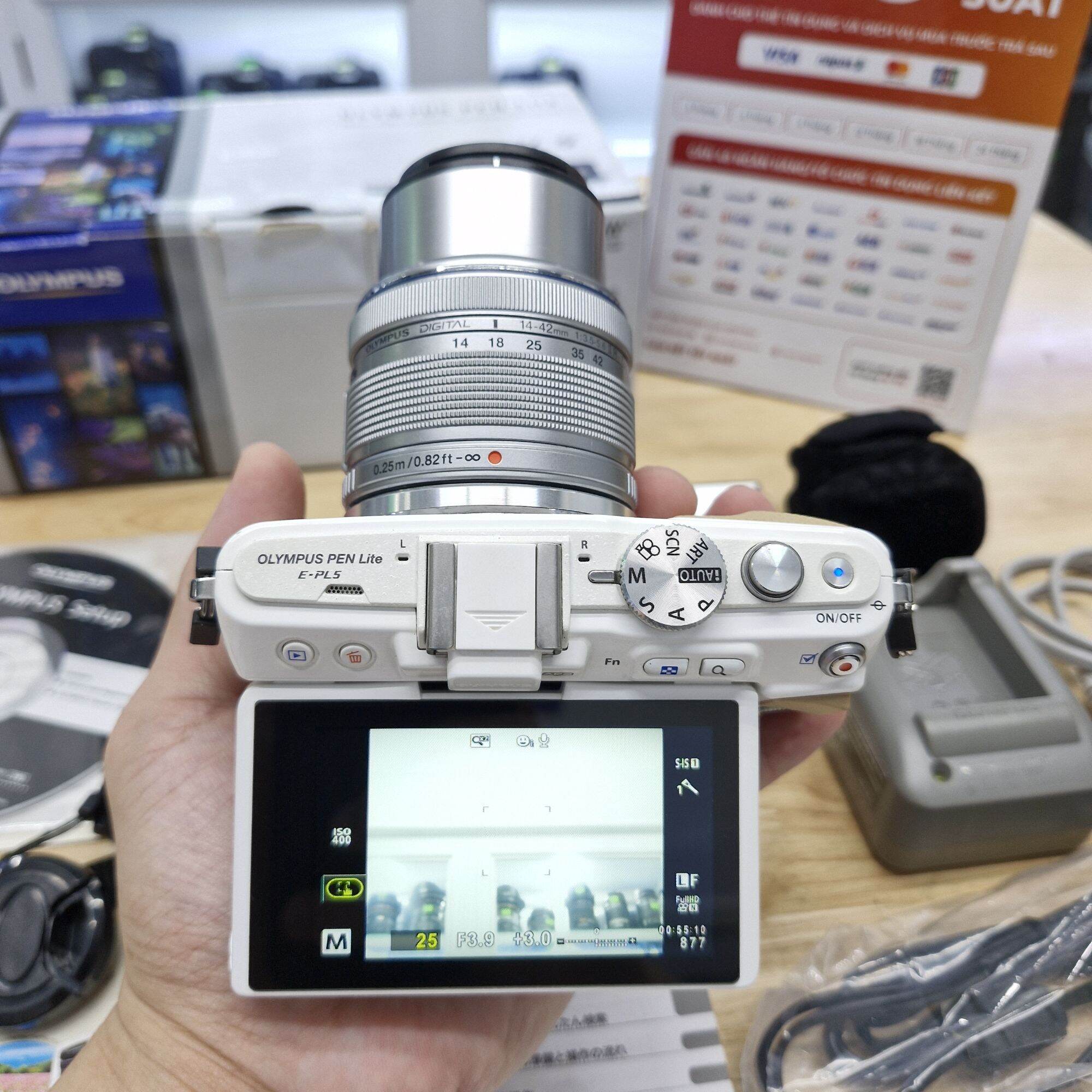 MÁY ẢNH OLYMPUS E-PL5 ĐẸP 99% FULLBOX CÓ TIẾNGVIỆT ống kính Kit 14 42 ED R, OLYMPUS EPL5.