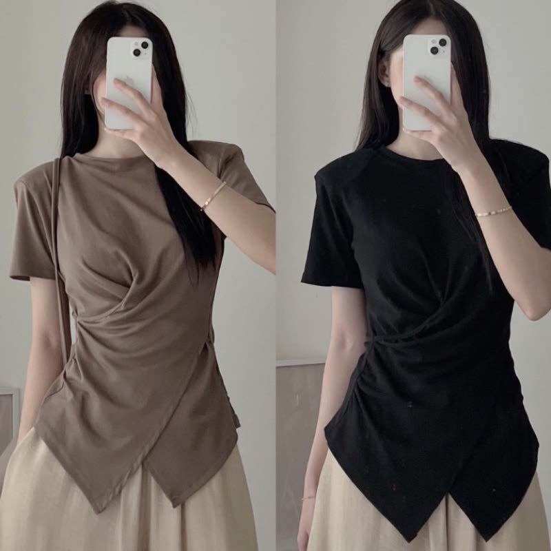 ÁO THUN XOẮN EO CỔ TRÒN BIGSIZE SIÊU HACK BODY CT1998
