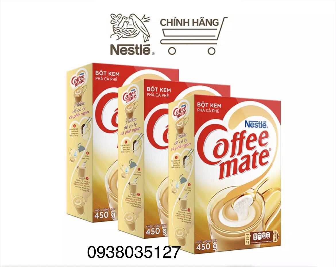 COMBO 3 HỘP BỘT KEM COFFEE MATE NESTLE 450gr - date 2024