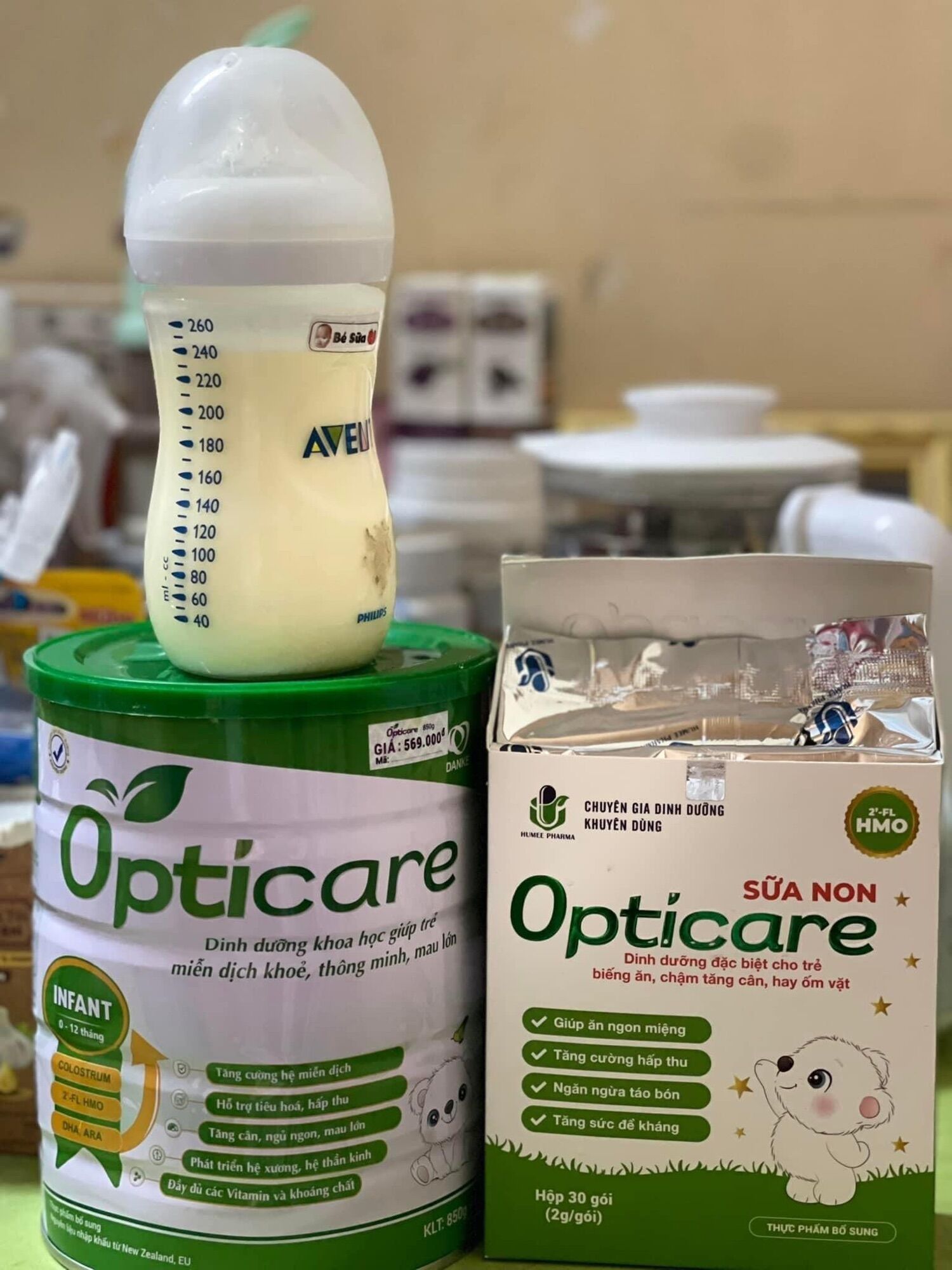 SỮA NON OPTICARE HỘP 30 GÓI - MỖI GÓI 2g