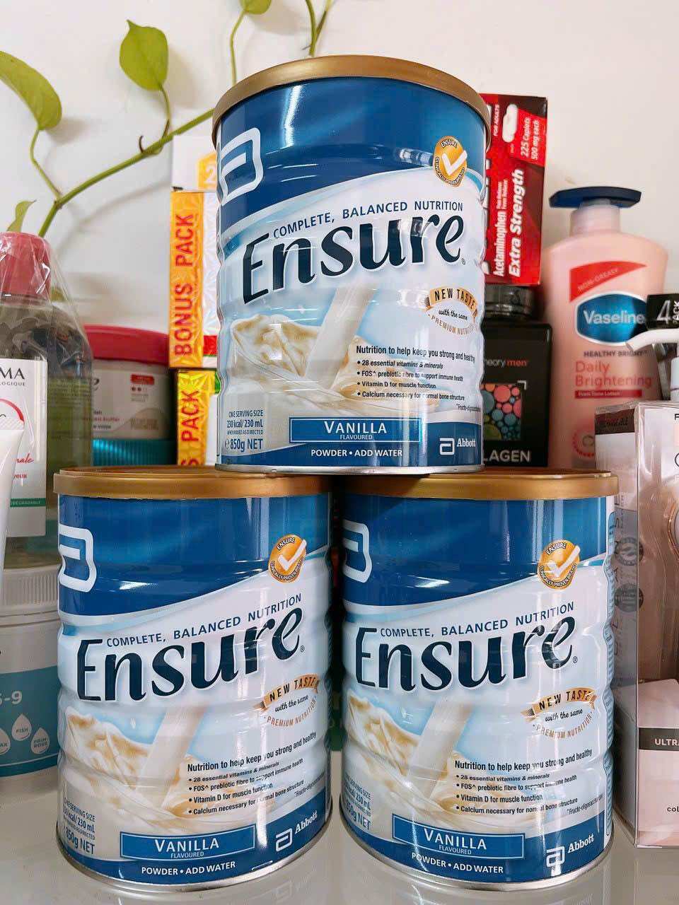 Sữa bột ensure úc 850g vị vanilla - date 09/2025
