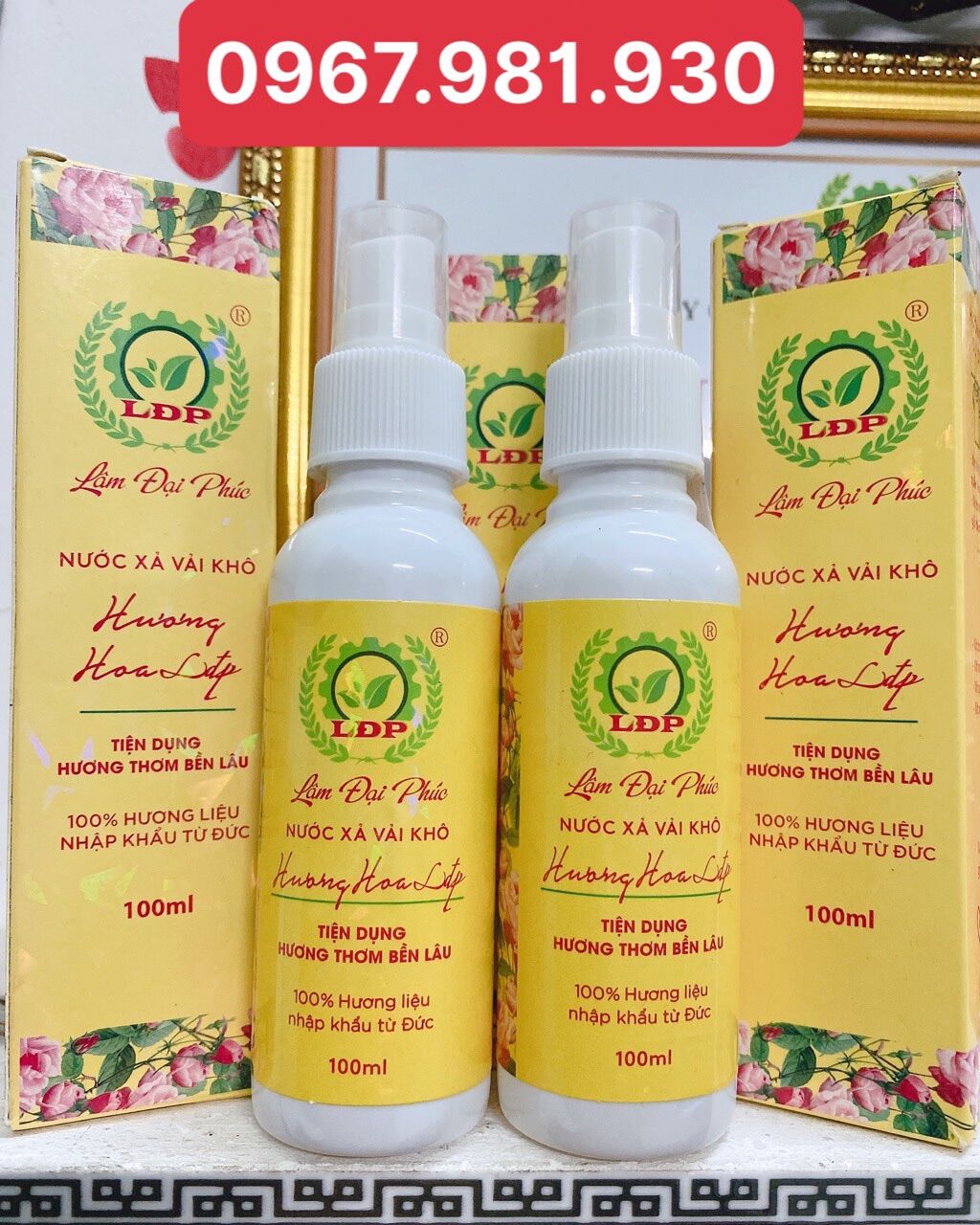 5 CHAI NƯỚC XẢ VẢI KHÔ ( màu vàng )- LÂM ĐẠI PHÚC