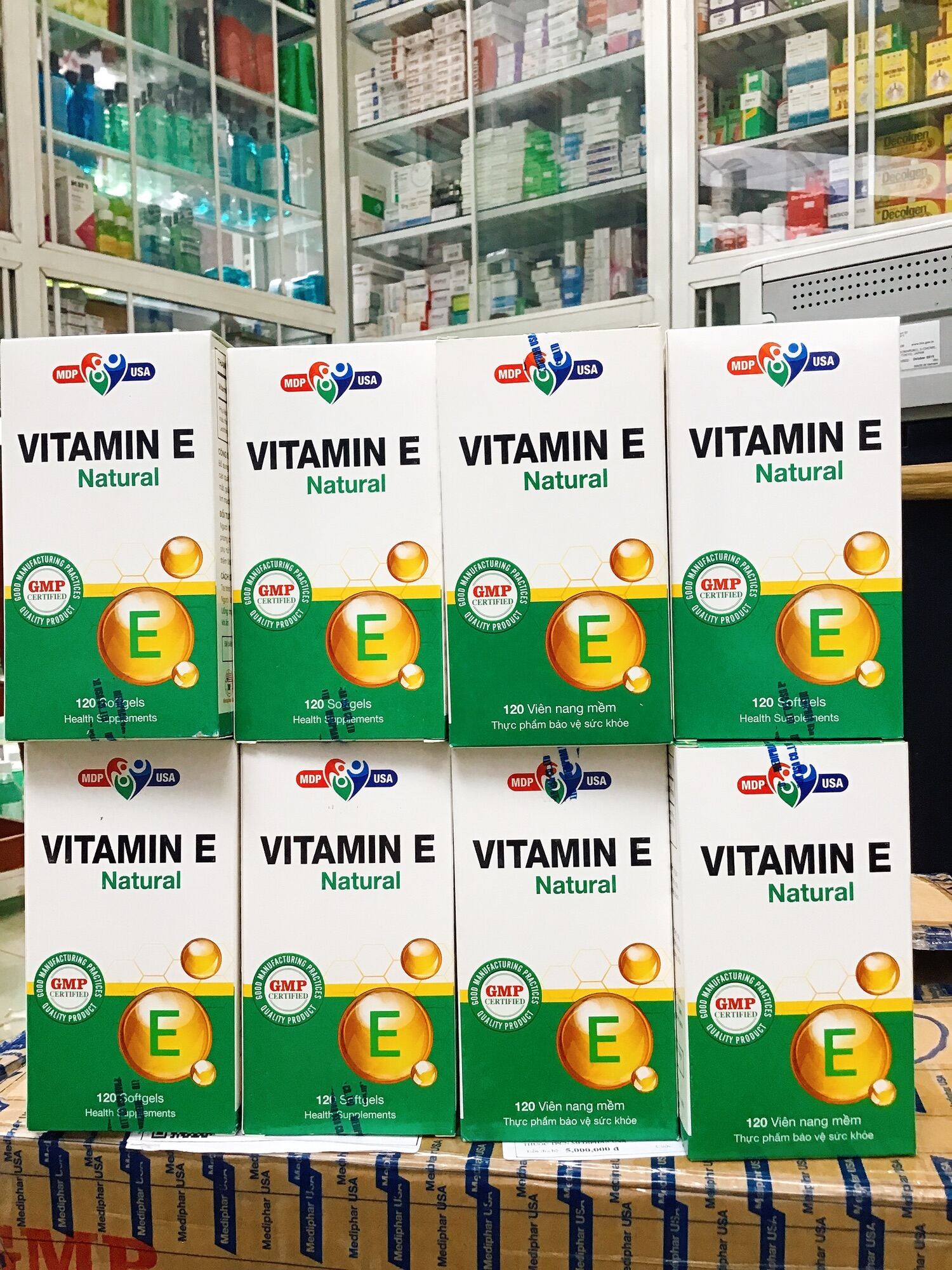 Vitamin E Mediphar USA Viên uống hỗ trợ đẹp da, giảm lão hóa