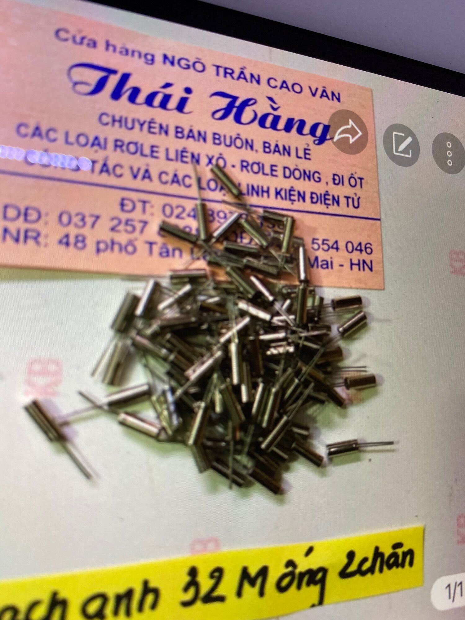 Thạch anh ống 32M -2 chân (20 chiếc)
