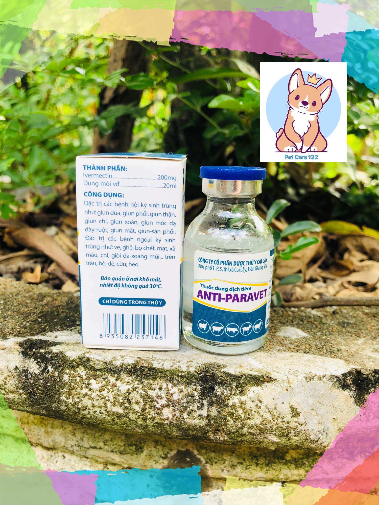 Anti paravet 20ml-Diệt ve bọ chét cho chó dạng chích