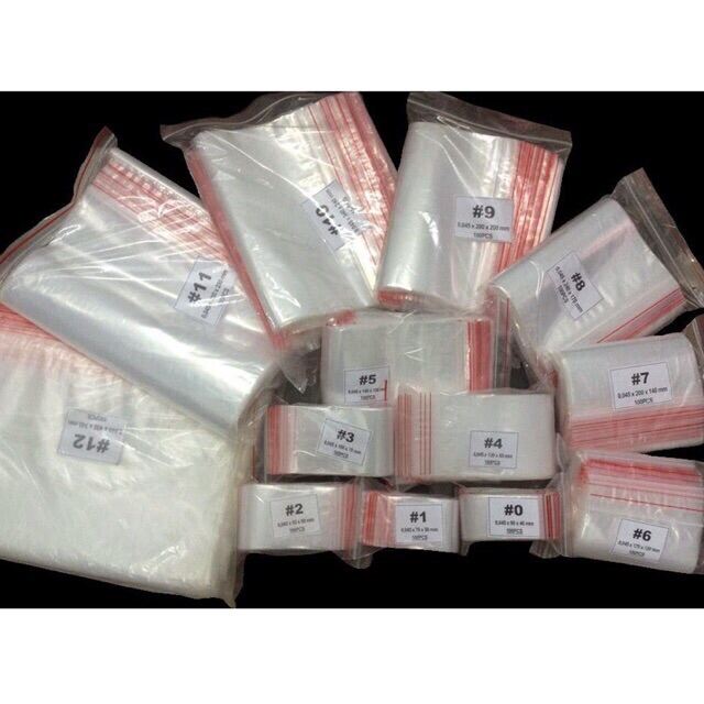 100g tui zip viền đỏ size nhỏ chon size