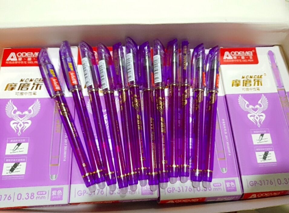 [ HCM] Hộp 12 cây bút mực tím xóa được Aodemei