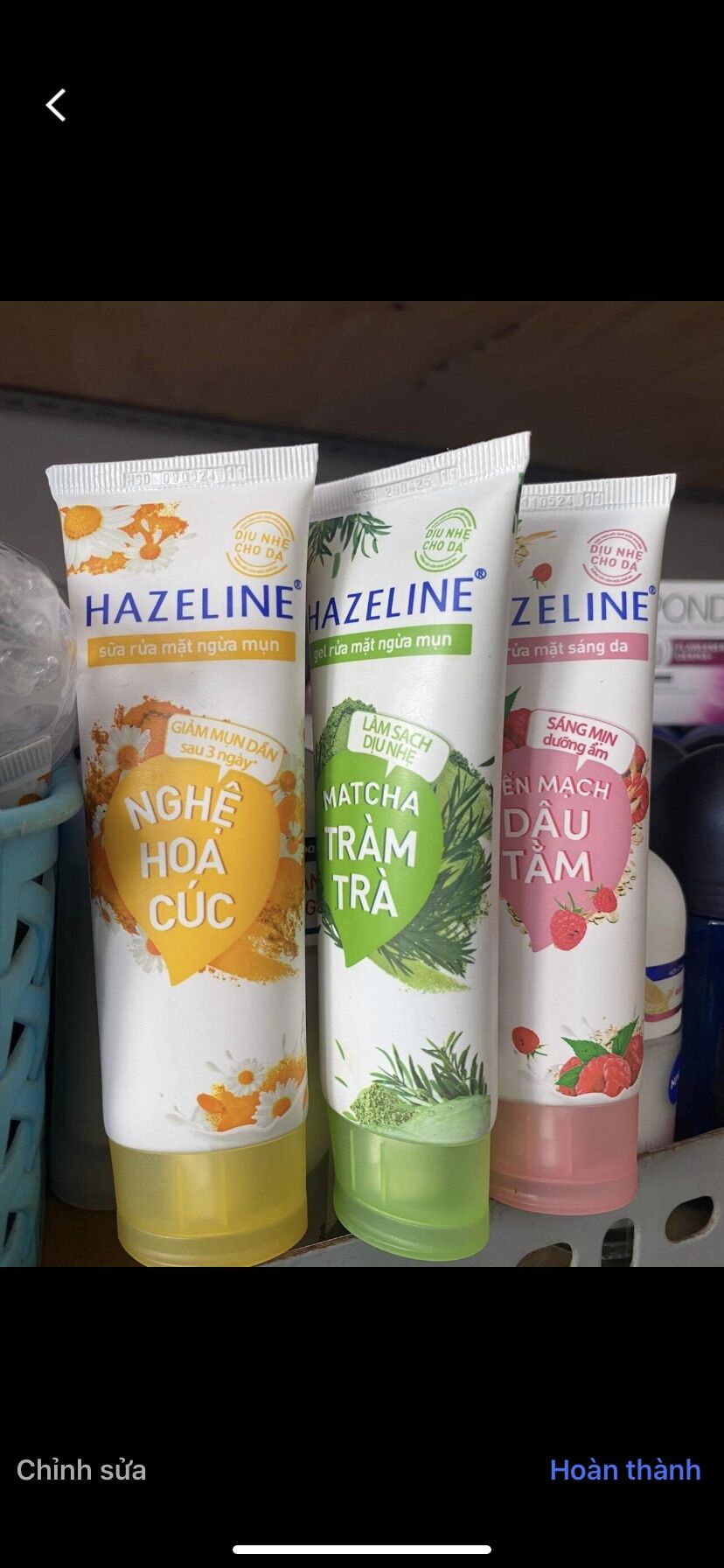 Sữa rửa mặt trắng da Hazelin tự nhiên 100g ngừa mụn