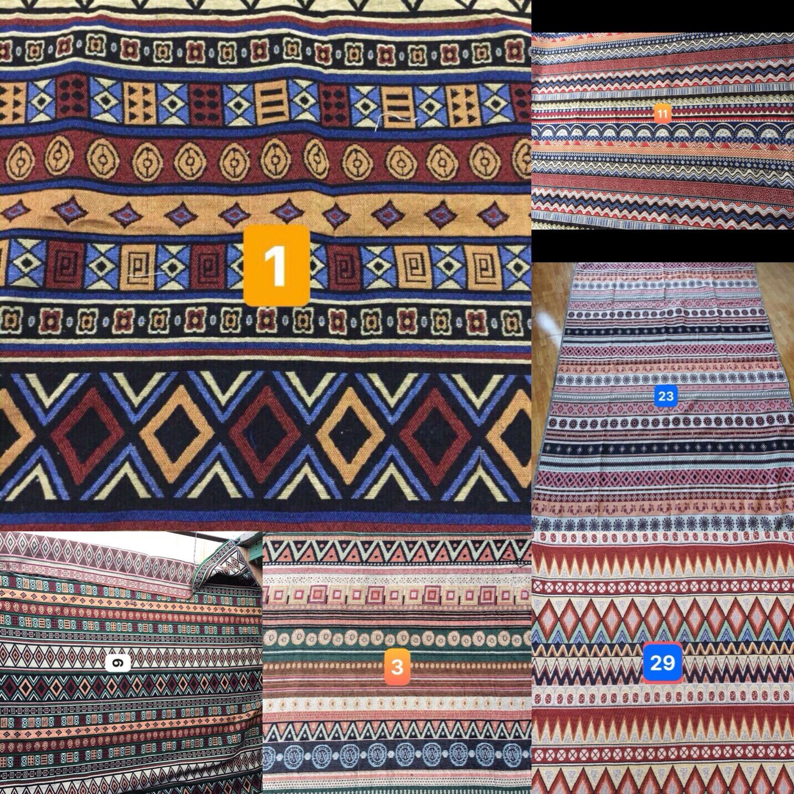 Trải bàn bằng vải thổ cẩm ( khách chính màu nào chat với shop nhé )