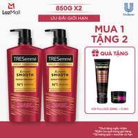Combo 2 Dầu Gội TRESemmé Keratin Smooth Keratinbond+ Cho Tóc Khô Xơ Rối Vào Nếp Suôn Mượt (850gx2)