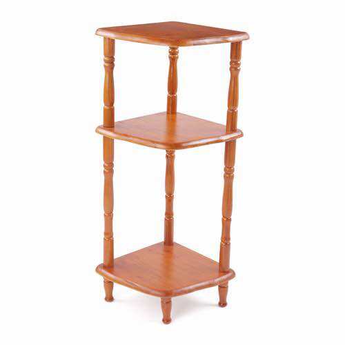 KỆ GÓC NHỎ 3 TẦNG GỖ CAO SU LẮP RÁP