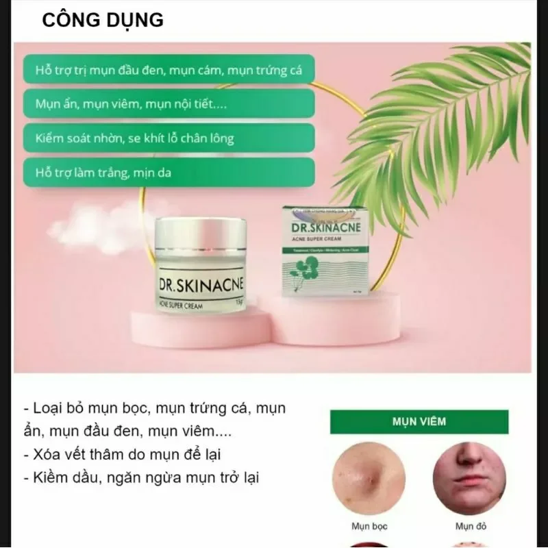 Kem xóa mụn Dr Skinacne chính hãng . date mới SX 2023