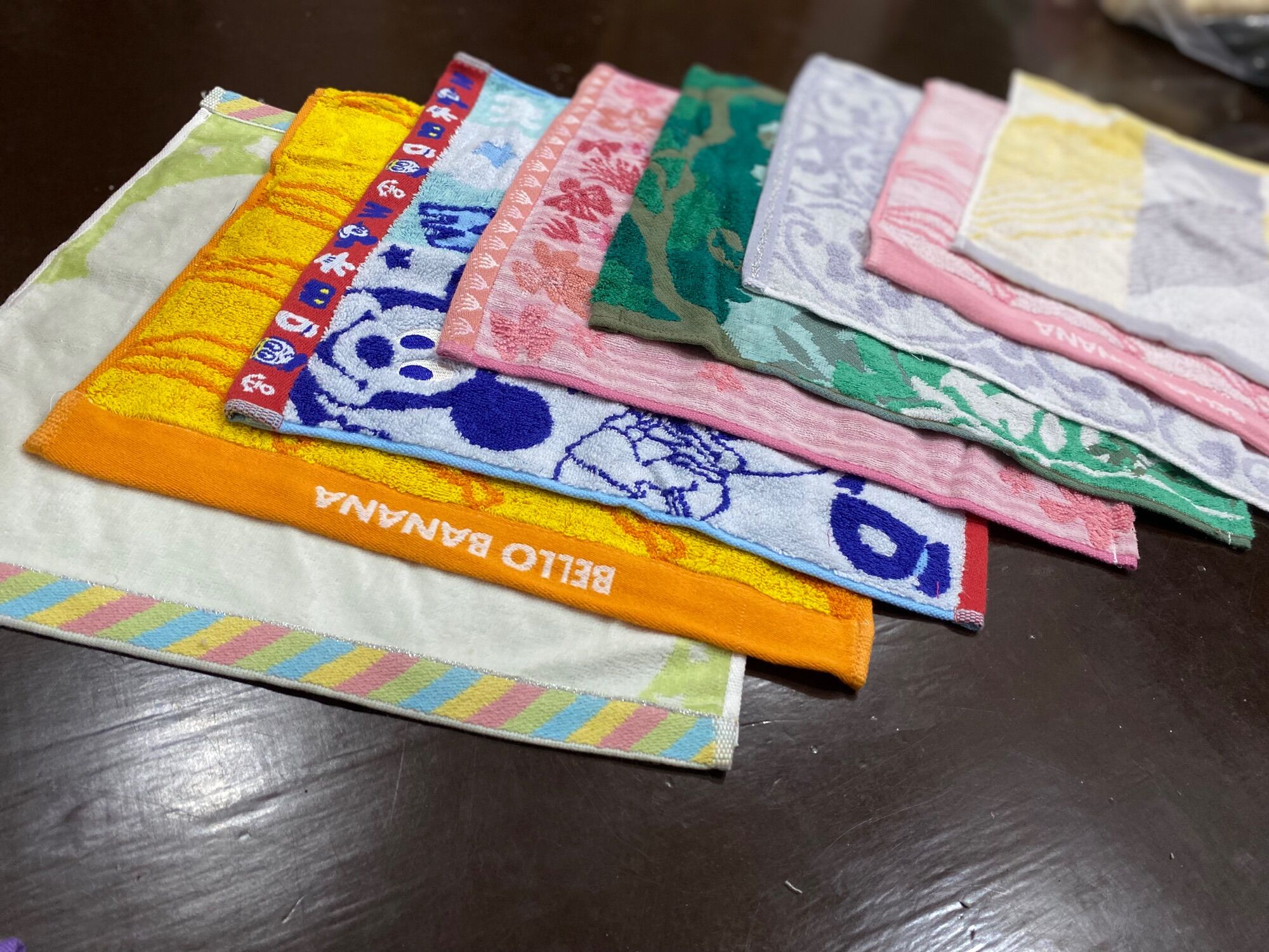 Khăn tay muji cotton organic kích thước 25x25 & 34x35 , khăn miniso , khăn disney , khăn mặt cho bé