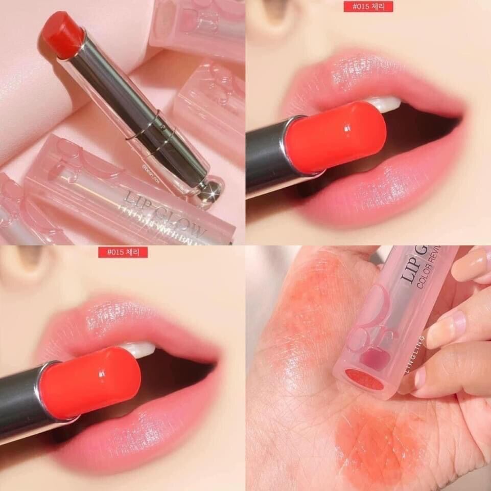 Son dưỡng đior 015 đỏ cherry mẫu mới 2021