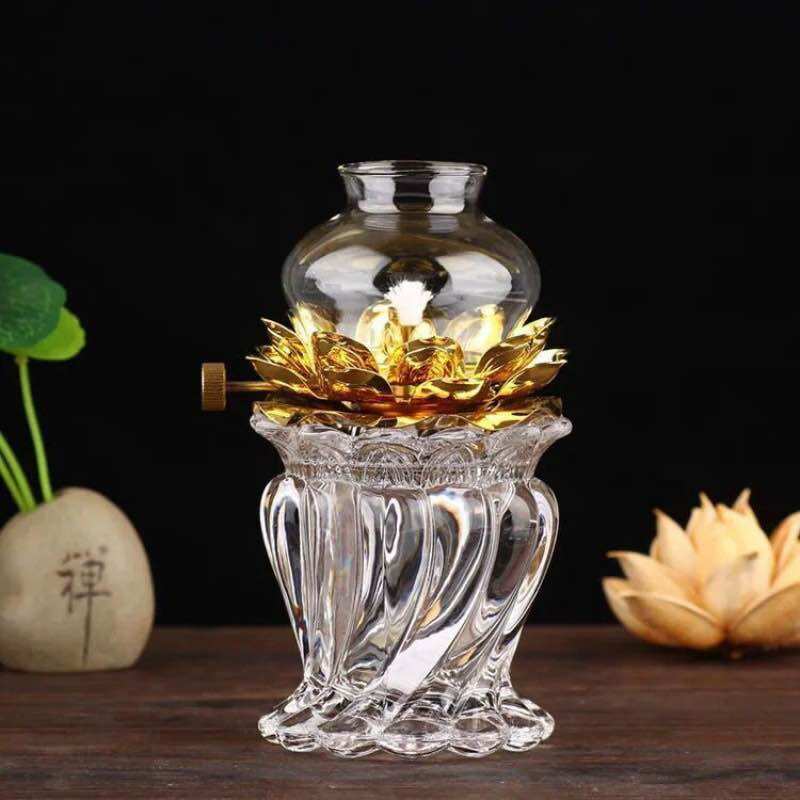 Đèn dầu thủy tinh 033 cao 15 cm