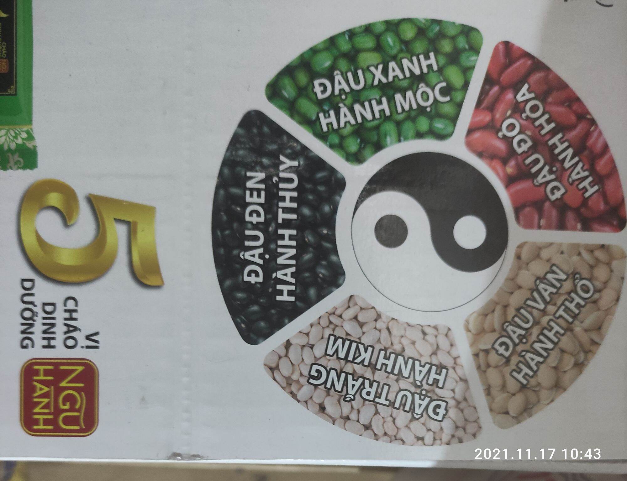 CHÁO ASIM NGŨ VỊ (5 LOẠI TRỘN) 72GR(30 GÓI/THÙNG) GẤU ĐỎ