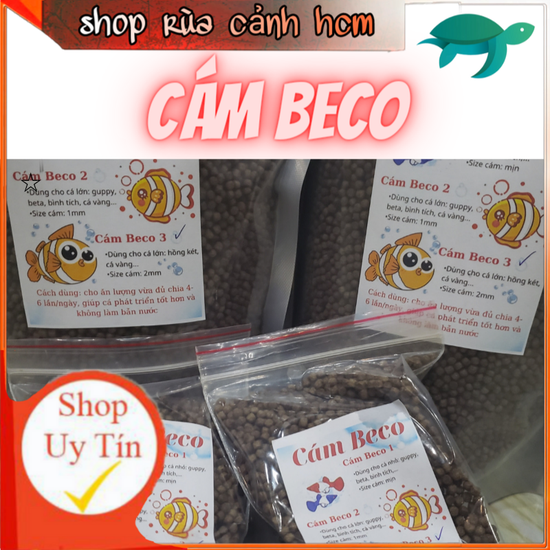 Cám beco 3 , 🐠 thức ăn dinh dưỡng cho cá lớn🐬 cá vàng... BECO 3.