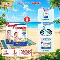 [Chỉ 25-29.06 GIẢM THÊM 90K]  Combo 2 Gói Tã/bỉm quần HUGGIES SKINCARE MEGA JUMBO size L100+4 miếng