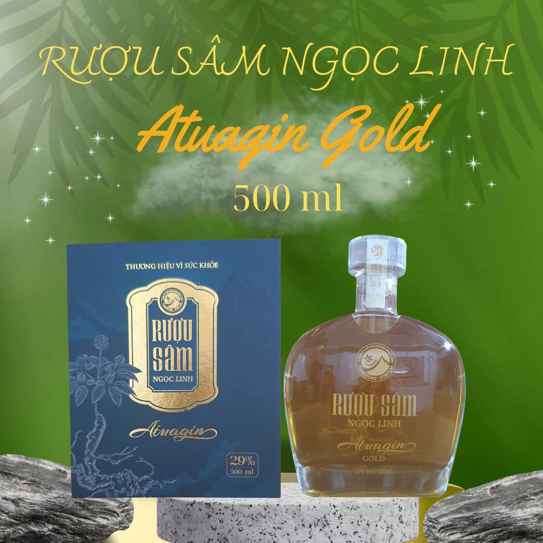 Rượu Sâm Ngọc Linh Atuagin Chai Bầu 500ml