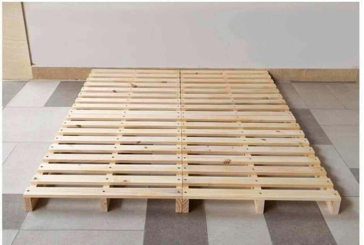 Giường palet gỗ thông Mỹ (làm từ ván mới nhập khẩu)