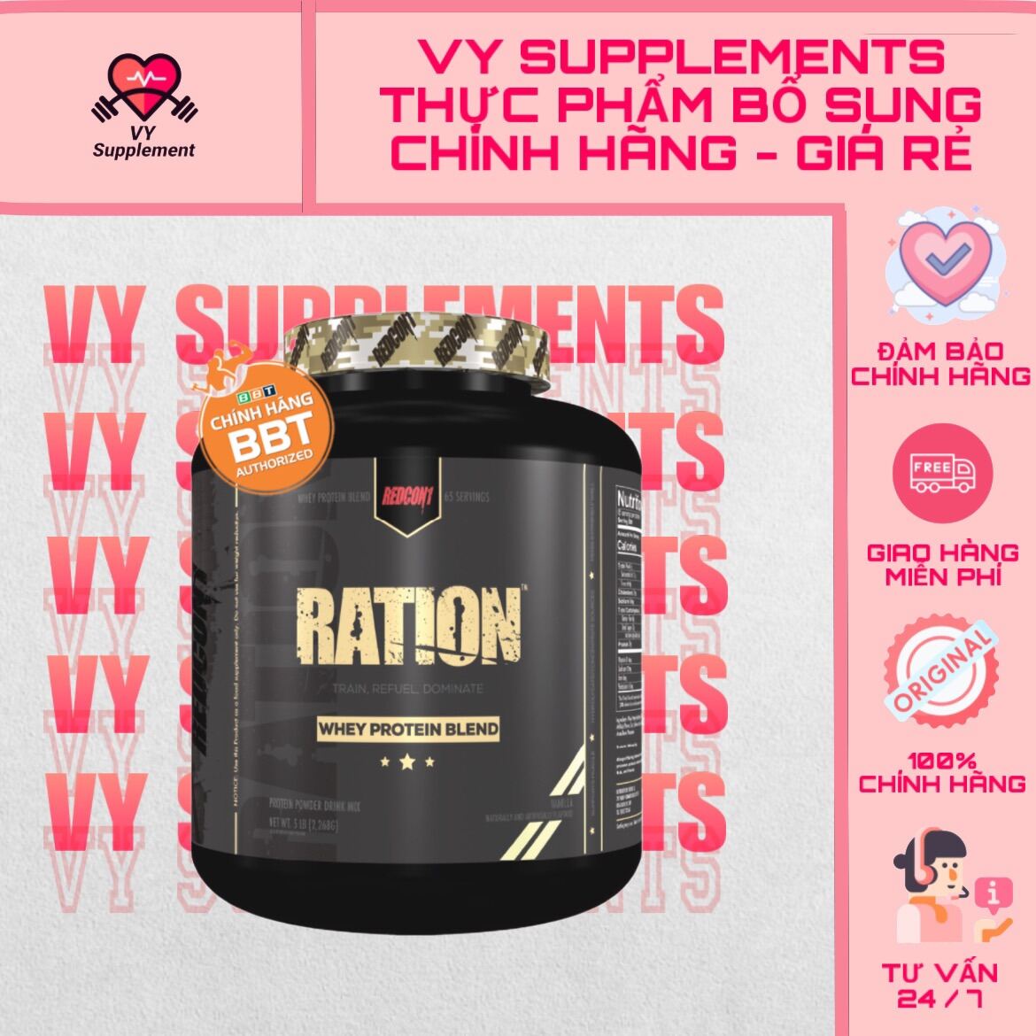 Redcon1 Ration Hydrolyzed Whey Protein Cao Cấp Hấp Thu Nhanh