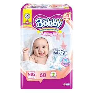 Bỉm tã bobby- miếng lót sơ sinh Newborn 2-60
